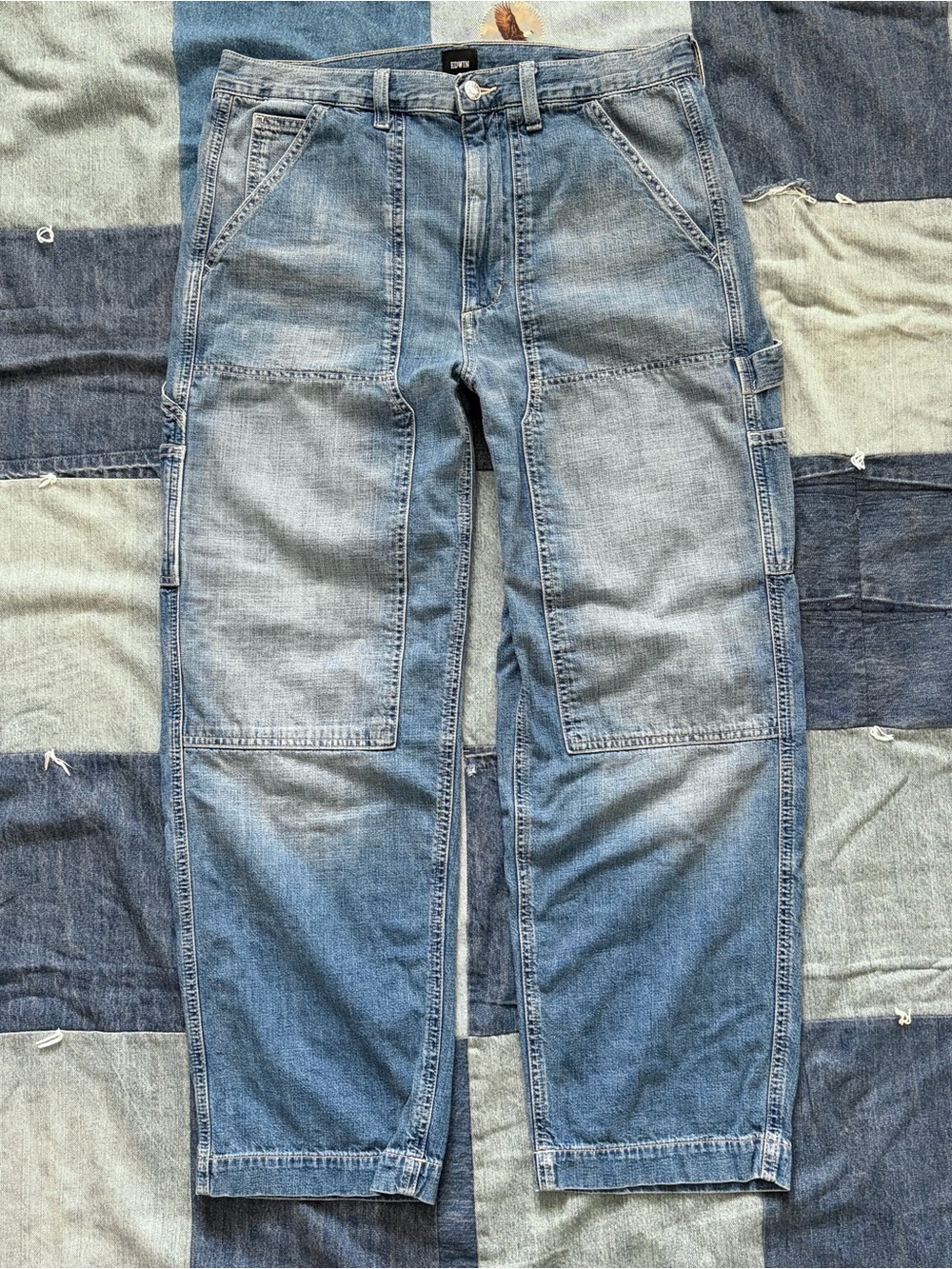 edwin bailee worker pant jeans relaxed carpenter double knee denim 32x26